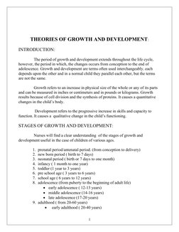 THEORIES OF GROWTH AND DEVELOPMENT:
INTRODUCTION:
               The period of growth and development extends throughout the