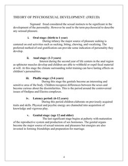 THEORY OF PSYCHOSEXUAL DEVELOPMENT: (FREUD)
                       Sigmand   freud considered the sexual instincts to be sign