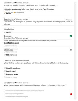 LinkedIn Marketing Certification Exam Results | PDF | Linked In ...
