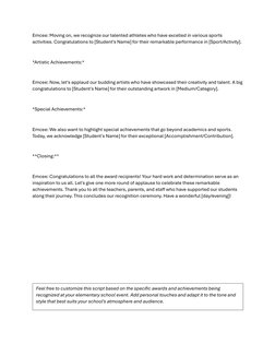Emcee Script for School Recognition Day | PDF