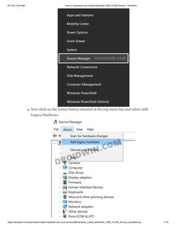 6/11/23, 9:24 AM
How to Download and Install MediaTek USB VCOM Drivers - DroidWin
https://droidwin.com/download-install-media