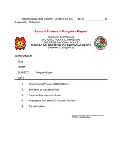 Spot Report Format and Example | PDF | Crime Scene | Affidavit