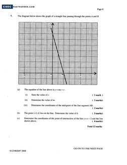 CSEC Maths June 2008 Paper 2 | PDF