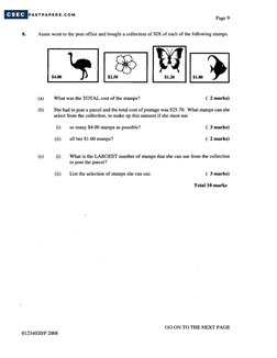 CSEC Maths June 2008 Paper 2 | PDF