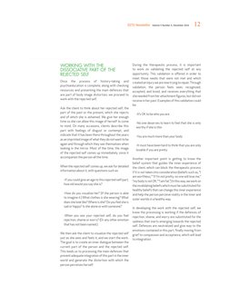 12
ESTD Newsletter   Volume 5 Number 4, December 2016
WORKING WITH THE 
DISSOCIATIVE PART OF THE 
REJECTED SELF 
Once 
the 
p