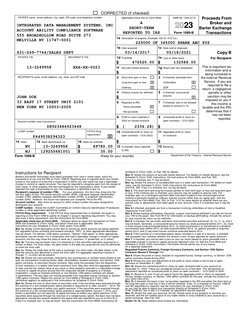 <:23
OMB No. 1545-0715
Form 1099-B
, CORRECTED (if checked)
1a
Date sold or disposed
1b Date acquired
CUSIP number
Department