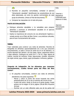 Proyecto de Alimentación Saludable 3° Grado | PDF | Alimentos