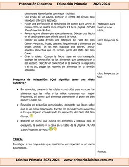 Proyecto de Alimentación Saludable 3° Grado | PDF | Alimentos