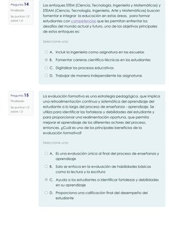 Pregunta 14
Finalizado
Se puntúa 1,0
sobre 1,0
Pregunta 15
Finalizado
Se puntúa 1,0
sobre 1,0
Seleccione una:
Los enfoques ST
