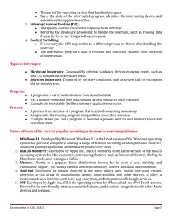 Operating Systems Unit 1 Notes | PDF | Operating System | Process ...