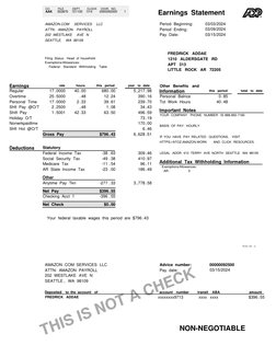 Amazon Earnings Statement Overview | PDF | Payroll Tax | Wealth