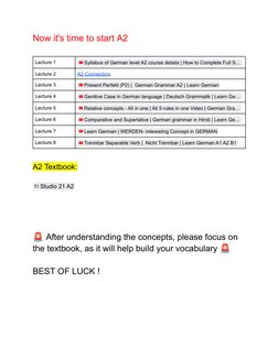 Daily A1 German Learning Plan | PDF | Career & Growth | Foreign ...