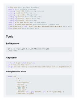 Run airgeddon with docker
ip link show #List available interfaces
iwconfig #List available interfaces
airmon-ng check kill #K