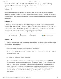 Cat 3 Rig Inspection Time API RP 4G Cat III & IV Inspection Guide | PDF | Nondestructive Testing ...