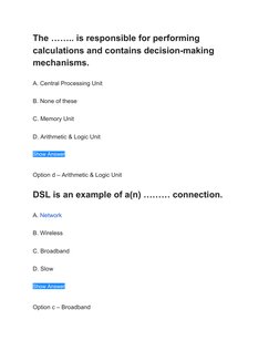 SSC Previous Year Computer Questions PDF | PDF | Computer Data Storage ...