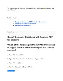 " If you like our service then please click here to Donate 🙏whatever you
can. Thanks "
Related Posts:
●Computer Awareness PD