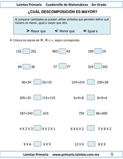 Lainitas Primaria www.primaria.lainitas.com.mx
Lainitas Primaria Cuadernillo de Matemáticas 3er Grado
9
¿CU