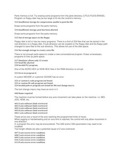 Milltronics CNC Error Codes Guide | PDF | Computer File | Floppy Disk