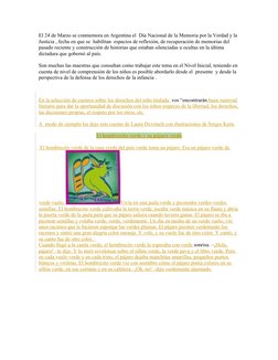 Actividades para el Día de la Memoria | PDF