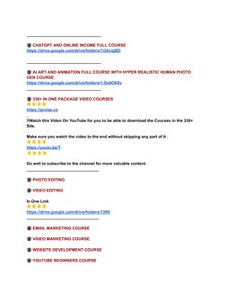 _________________________________
🖲️CHATGPT AND ONLINE INCOME FULL COURSE
https://drive.google.com/drive/folders/1i3AcigBD (