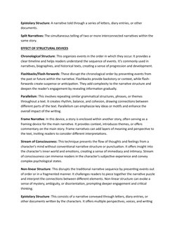 Understanding Structural Devices in Literature | PDF | Part Of Speech ...