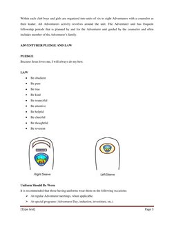 Adventurer Club Programming Guide | PDF | Love | Seventh Day Adventist ...
