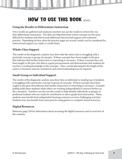 © Shell Education 
#50927—180 Days of Reading for Sixth Grade
9
Using the Results to Differentiate Instruction
Once results a