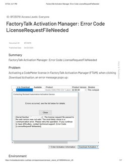 FactoryTalk Activation Error Solutions | PDF | Implied Warranty | Computing