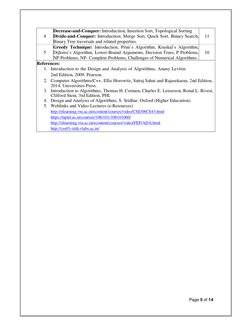 Page 5 of 14 
 
 
4 
Decrease-and-Conquer: Introduction, Insertion Sort, Topological Sorting 
Divide-and-Conquer: Introductio