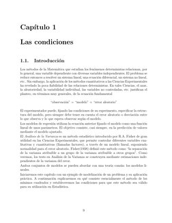 Cap´ıtulo 1
Las condiciones
1.1.
Introducci´on
Los m´etodos de la Matem´atica que estudian los fen´omenos deterministas relac