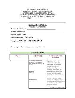 SECRETARÍA DE EDUCACIÓN 
SUBSECRETARÍA DE EDUCACIÓN BÁSICA
DIRECCIÓN DE EDUCACIÓN SECUNDARIA
DEPARTAMENTO DE SECUNDARIAS GENE