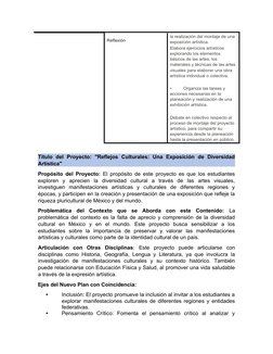 Reflexión
la realización del montaje de una 
exposición artística.
Elabora ejercicios artísticos 
explorando los elementos 
b