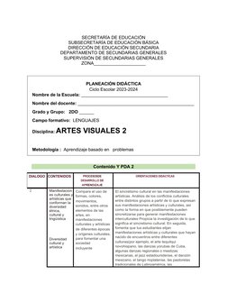 SECRETARÍA DE EDUCACIÓN 
SUBSECRETARÍA DE EDUCACIÓN BÁSICA
DIRECCIÓN DE EDUCACIÓN SECUNDARIA
DEPARTAMENTO DE SECUNDARIAS GENE
