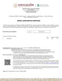 3SISTEMA EDUCATIVO NACIONAL
Colegio de Bachilleres
Organismo Público Descentralizado del Gobierno Federal
Certificado de Term