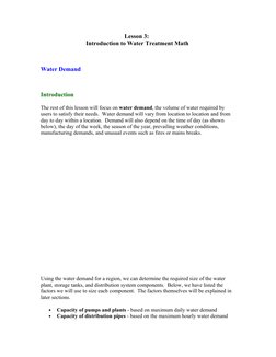 Water Treatment Plant Capacity Calculations | PDF | Gallon | Volume