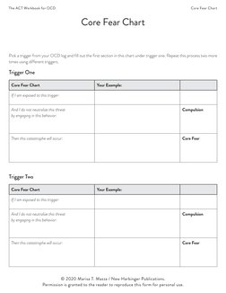 ACT Workbook for OCD Exercises | PDF | Obsessive–Compulsive Disorder | Fear