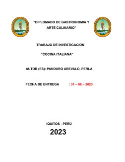 “DIPLOMADO DE GASTRONOMIA Y
ARTE CULINARIO”
                     TRABAJO DE INVESTIGACION
                          “COCINA I