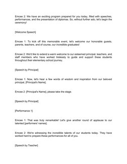 Emcee Script for Elementary Graduation | PDF | Psychological Resilience ...