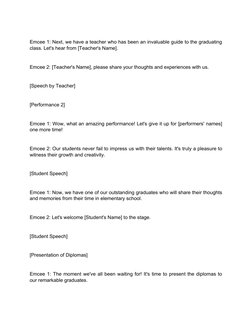 Emcee Script for Elementary Graduation | PDF | Psychological Resilience ...