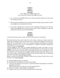 BECE 2024 English Exam Structure and Samples | PDF