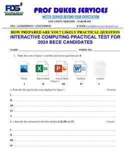 Interactive Computing Test for BECE 2024 | PDF | Computer Data Storage ...
