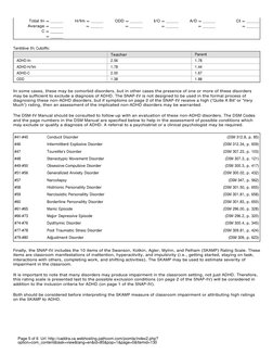 Snapscale Adhd SNAP-IV ADHD Rating Scale Overview | PDF | Mental Disorder | Attention ...