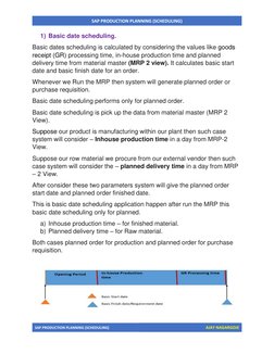 SAP Production Scheduling Methods | PDF | Computing