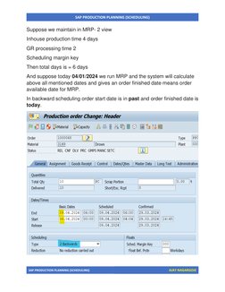 SAP Production Scheduling Methods | PDF | Computing