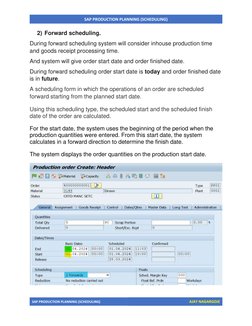 SAP Production Scheduling Methods | PDF | Computing