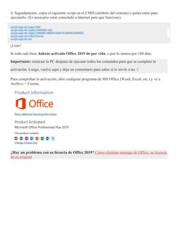 4. Seguidamente, copia el siguiente script en el CMD (símbolo del sistema) y pulsa enter para 
ejecutarlo. (Es necesario esta