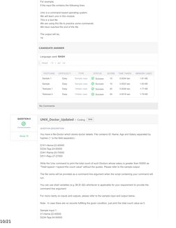 TCS Unix Coding Practice Report | PDF | Command Line Interface ...