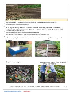 Grade 5 Agriculture Teaching Notes | PDF | Mulch | Soil