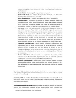 Copyright © 2010 Business Templates 4u. All Rights Reserved  
 
 
 
page 3 
 
allocate (average) overhead costs, which implie