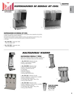 EQUIPOS
9
MEXICO » 01 800 831 8944   •   CANCUN » 01 800 831 9254
EQUIPOS
1
2
1
2
DISPENSADORES DE BEBIDAS JET COOL
MALTEADOR